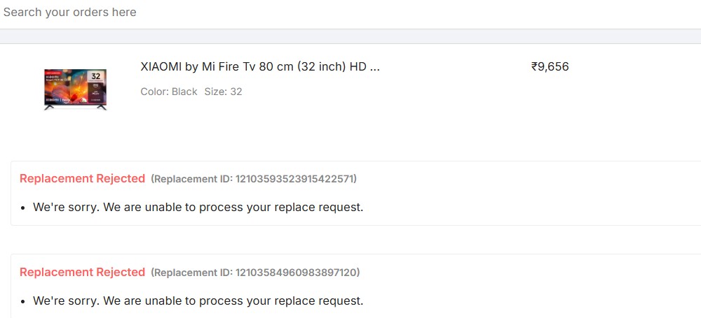 reshupandey's tweet photo. @Flipkart @FlipkartSupport this is beyond frustrating! Ordered a Mi TV, and the technician clearly mentioned on the job card it’s not working, yet you denied the return. After 15 days, another tech confirmed the same — still you closed the ticket! Pathetic service! https://t.co/WxTS7r2Ger
