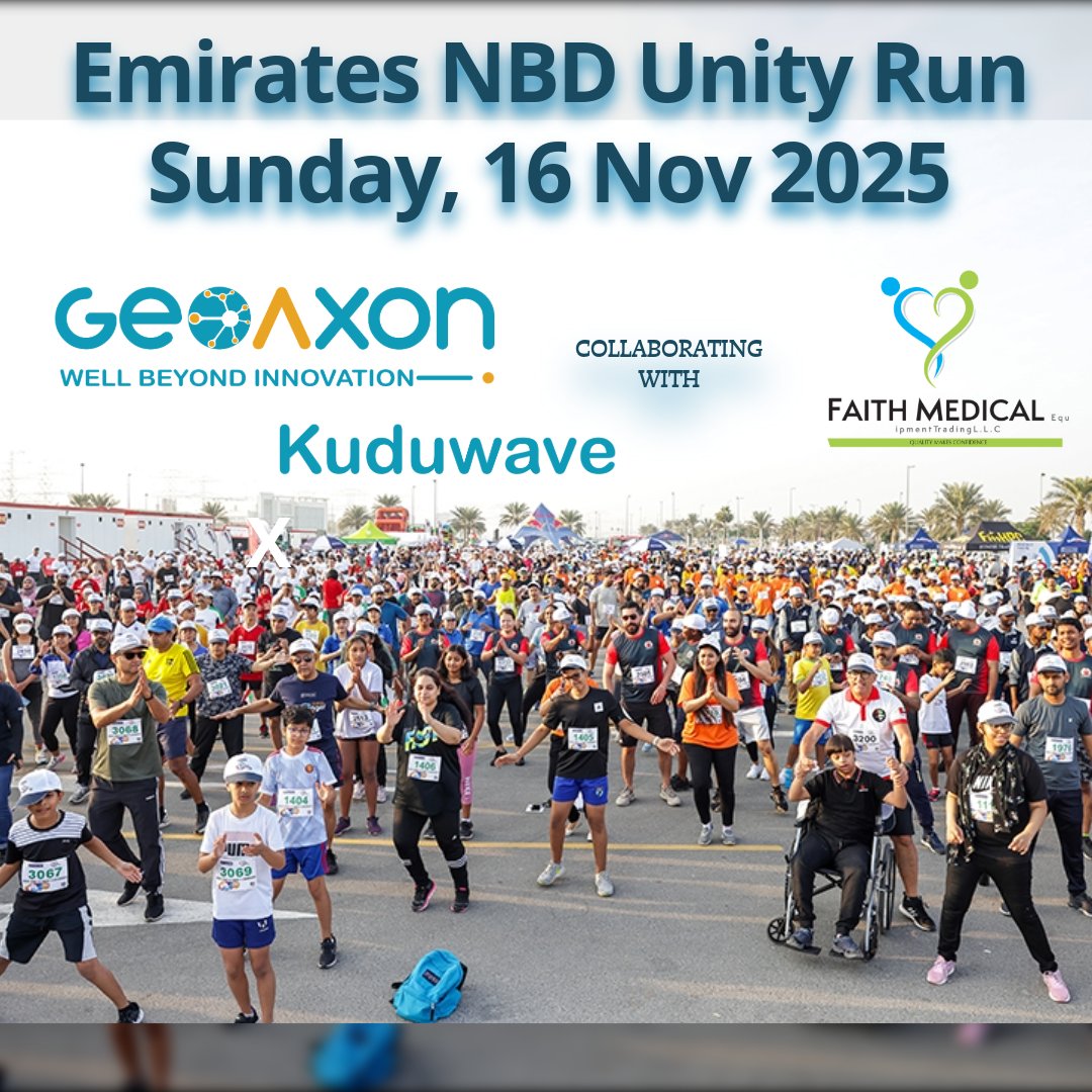 geoaxon_com's tweet image. GeoAxon | Faith Hearing Care supports the Emirates NBD Unity Run 2025! 🏃‍♂️ With IQRAA, we’ll test up to 3,000 People using the GeoAxon Kuduwave audiometer at Expo City Dubai. Promoting inclusion &amp;amp; early hearing detection🌟👂 #FaithHearingCare #UnityRun #GeoAxonKuduwave #Inclusion