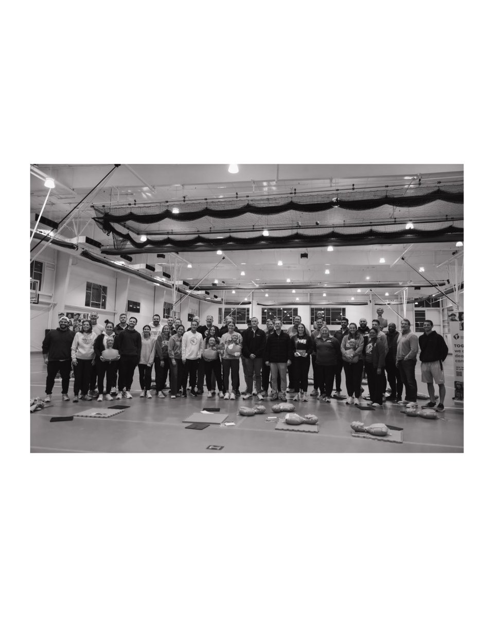 KBAfamily's tweet photo. Our Knights community came together for an American Heart Association CPR training — inspired by Coach Rolfes’ story and a powerful reminder of the importance of being prepared. ❤️ Proud to grow a culture of care and readiness on and off the court. #KnightsFamily #HeartHealth https://t.co/Fud6txBzaZ