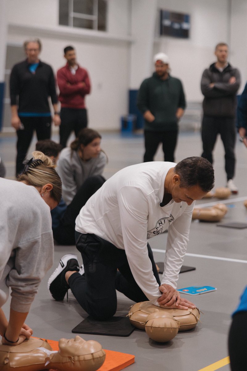 KBAfamily's tweet photo. Our Knights community came together for an American Heart Association CPR training — inspired by Coach Rolfes’ story and a powerful reminder of the importance of being prepared. ❤️ Proud to grow a culture of care and readiness on and off the court. #KnightsFamily #HeartHealth https://t.co/Fud6txBzaZ