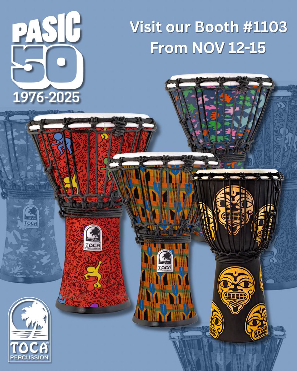 tocaperc's tweet image. We will be at PASIC and you can find us at booth #1103 
Try new gear, meet our family and share with everyone!

See you in Indianapolis, Indiana.
Nov 12-15th

#tocapercussion #somosfamilia #pasic #booth1103 #drumsforeveryone #indianapolis