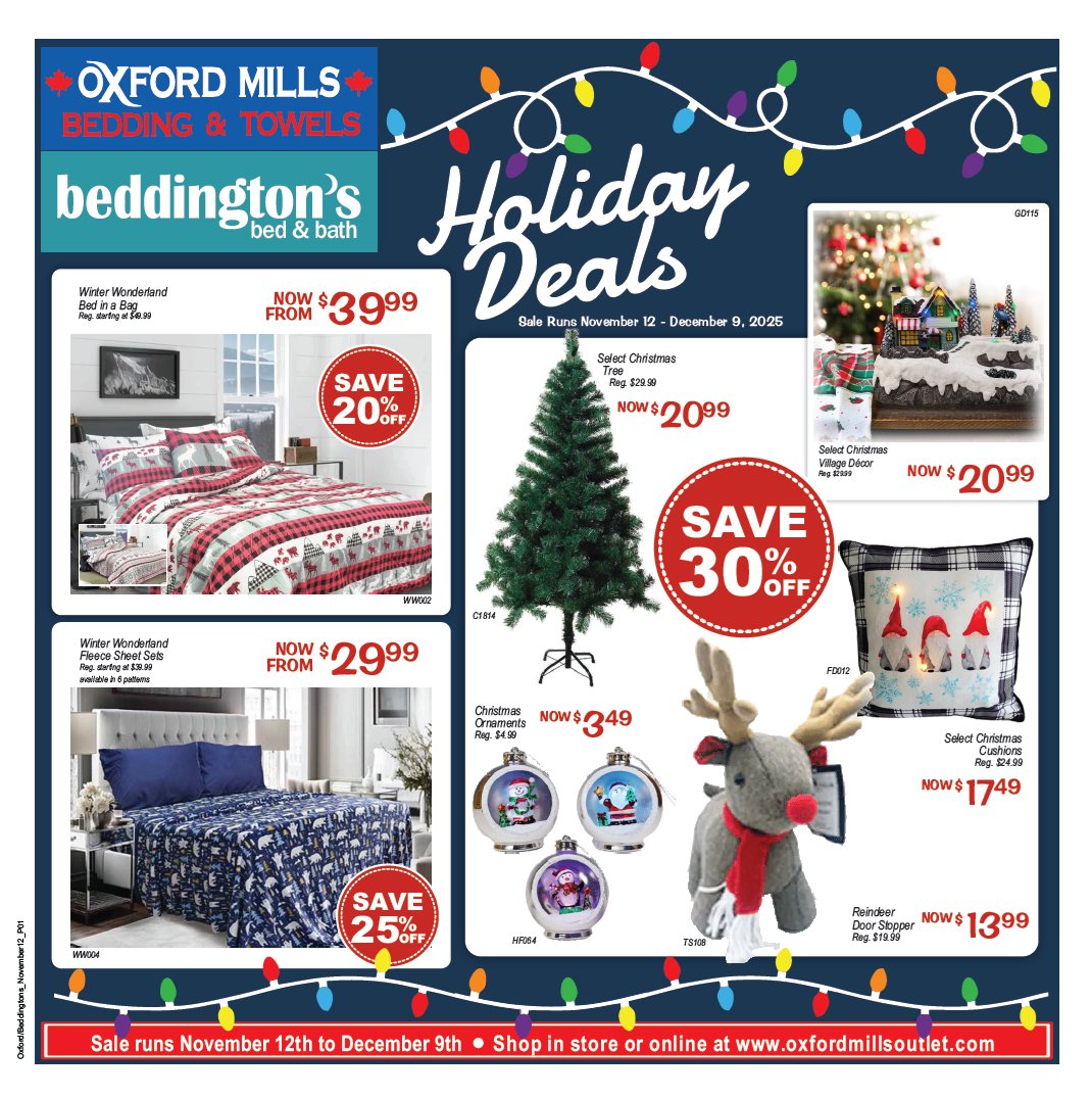 GerrardSquare's tweet photo. Beddington's - Holiday Deals Sale!

Save up to 50% off during our Holiday Deals Sale!
Selection in store may vary – while supplies last.
(See image attached)

Sale runs November 11th to December 9th.

#beddingtons
#shopthesquare
#todotoronto
#holidaydeals2025 https://t.co/dx7FeBH5C0