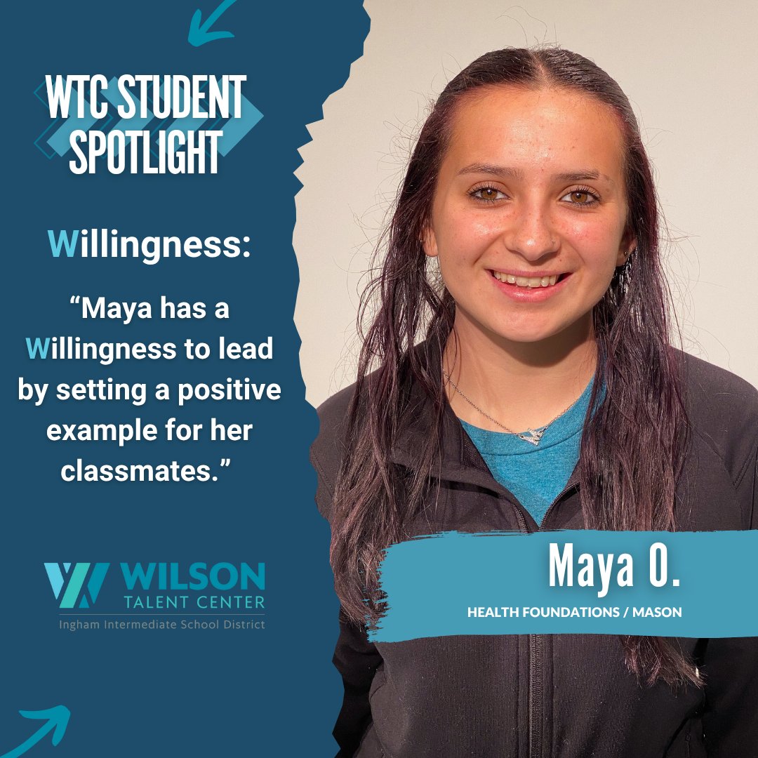 🌟 Student Spotlight: Maya O. 🌟
Maya’s willingness to lead by setting a positive example for her classmates makes her shine! Her leadership and positivity inspire those around her every day. 
#StudentSpotlight #InghamImpact
