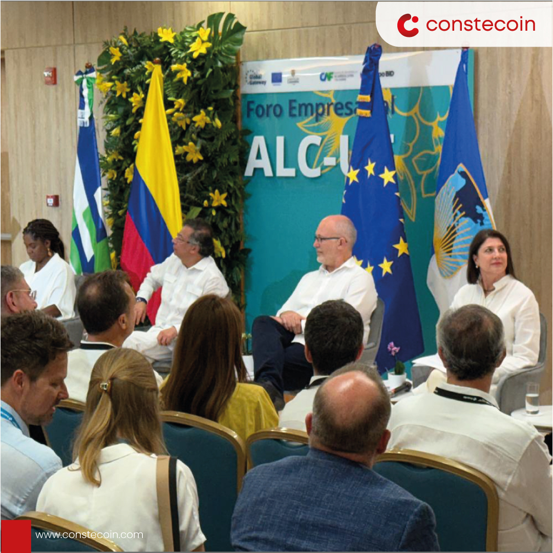 constecoin's tweet photo. 🌎 Constecoin presente en el Foro Empresarial ALC-UE en Santa Marta, 🇨🇴.

Nuestros gerentes Ing. Sophia Arteaga y Ing. Carlos Romero participaron fortaleciendo alianzas entre América Latina, el Caribe y la UE hacia una transición digital sostenible. https://t.co/J06fTWmyPr