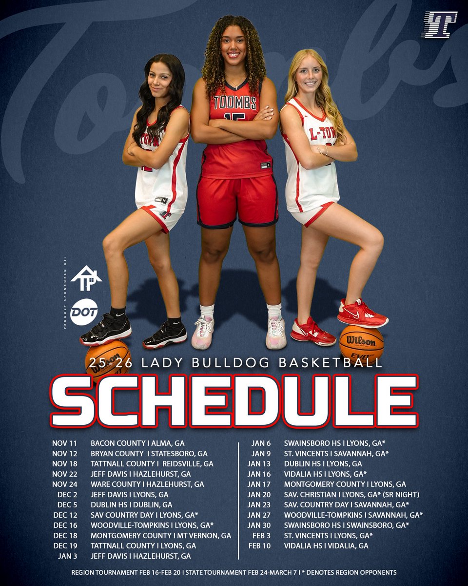 2025-2026 Lady Bulldog Basketball Schedule: 

#GoDogs #BAD #BeADog #CommitToTheT
