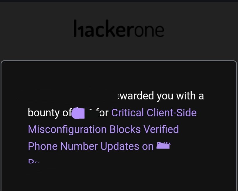 hackeriron1's tweet image. I was awarded $×× on HackerOne 

It&apos;s misconfiguration in updating phone number. 

#bugbounty
#Metabounty
#Bughunting
#websecurity 
#hacking