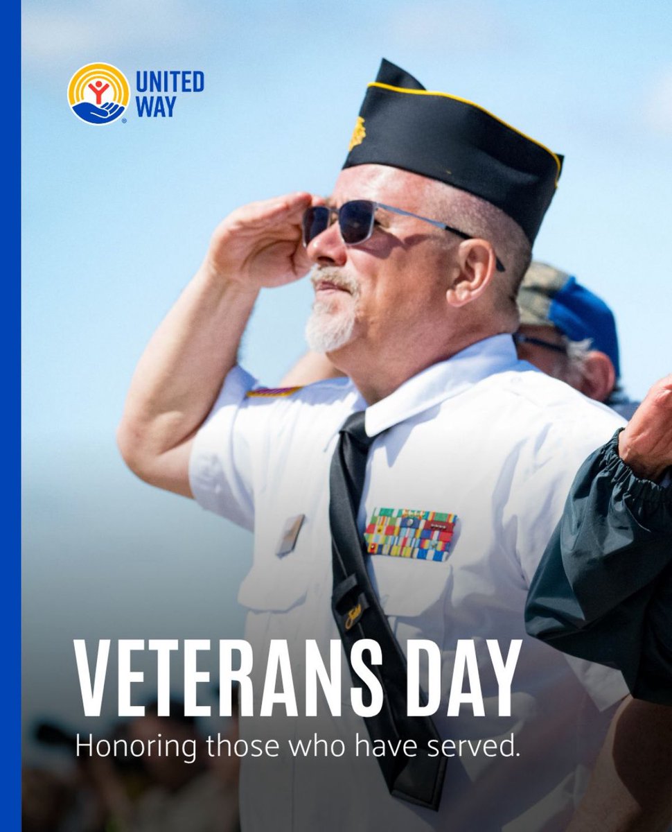Serving is what you do.
Serving is what we do.
Today, we honor you! Happy Veterans Day! 

#unitedway #unitedistheway #service #veteransday