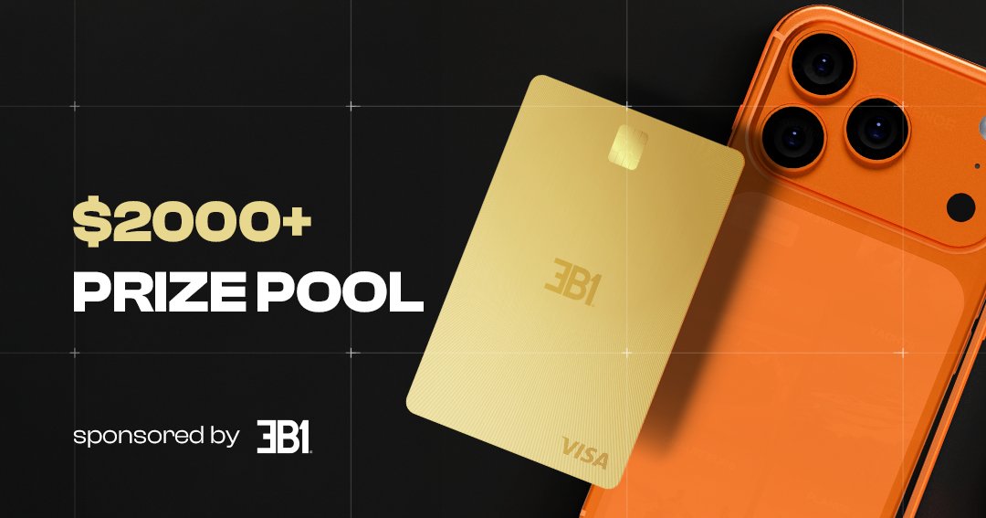 EB1 Starter Pack Giveaway! 💳

Win a complete EB1 onboarding package, including a brand-new iPhone 17 Pro, EB1 Gold Card and up to $2,000! 📈

Become part of EB1 before everyone else, built for those who live, earn &amp; spend in Web3.

👇Link to join in the comments👇