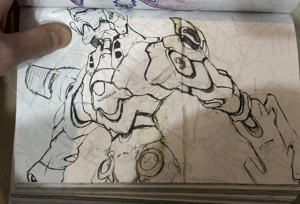 2000年に描いたセル画エヴァ
(転写できないので反転で描いてる)
95年に描いたレイバー
(中2の頃描いた少女はおまけ)
山下いくとさん風?予想ガンダム
(結局全然違ったけどw)
#おまえらマジで25年以上前に描いた絵を投げる勇気があるのかキャンペーン