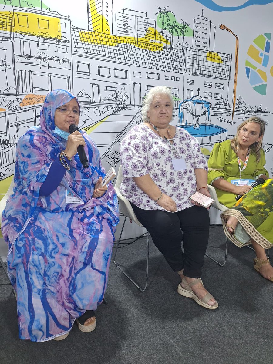 📍#COP30noBrasil

<a href="/ABDELMALICKf/">Fatimetou A.Malick</a>, Copres CGLU &amp; Pres <a href="/NkttRegion/">جهة نواكشوط Région de Nouakchott</a> 

💬Nous sommes le désert, un territoire très vulnérable face à la montée des températures et du niveau des eaux. Nous mettons en œuvre une planification intégrée et un accès durable à l’énergie, fondés sur la nature