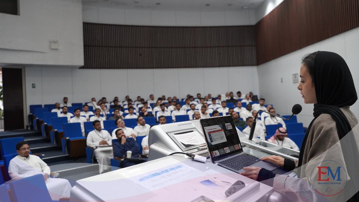 KFHU_EMRP's tweet photo. Dr. Buthainah AlGarni followed with a session on
“Sepsis Redefined: Navigating the New Frontiers of Shock.”
She presented the latest updates in sepsis management, highlighting evolving definitions, evidence-based fluid strategies, and the importance of early, individualized care. https://t.co/vlZ42Fc1Ku