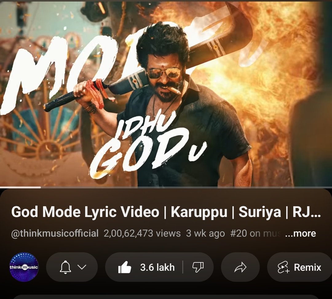 RohitMaara's tweet image. 20M views 🔥

#godmode #karuppu