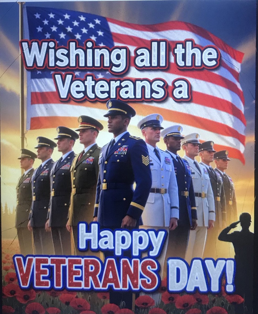 Today, we honor the brave men and women who served in the united states armed forces your courage sacrifice and commitment to protecting our Great nation  embody the highest ideas of service thank you.