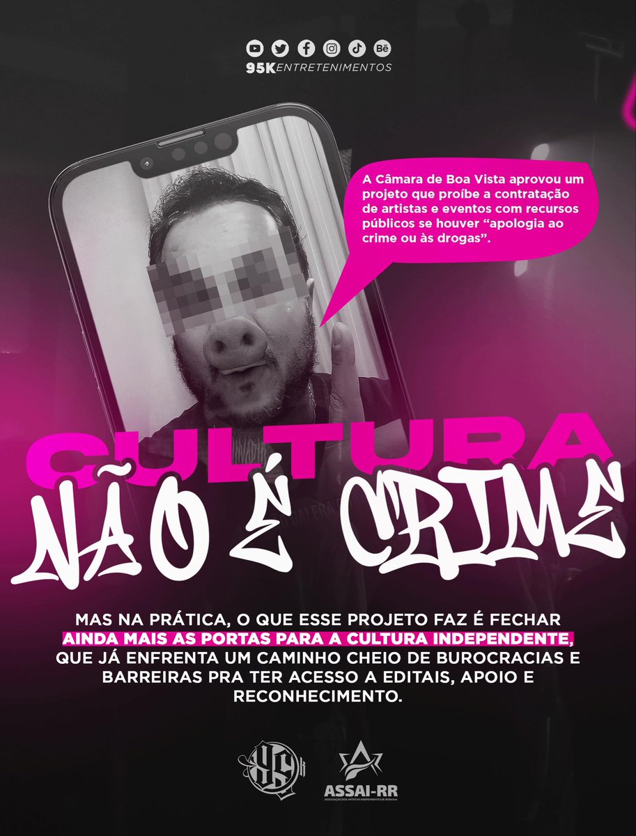 95k_rr's tweet photo. Sobre o Projeto de Lei (PL) nº 23/2025, aprovado na Câmara Municipal de Boa Vista em 2025:
Fácil apontar o dedo pra cultura quando não se tem coragem de encarar a realidade.
Difícil é cobrar as obras que nunca saem, os contratos milionários que somem e o abandono das periferias. https://t.co/zopLPIyjSX