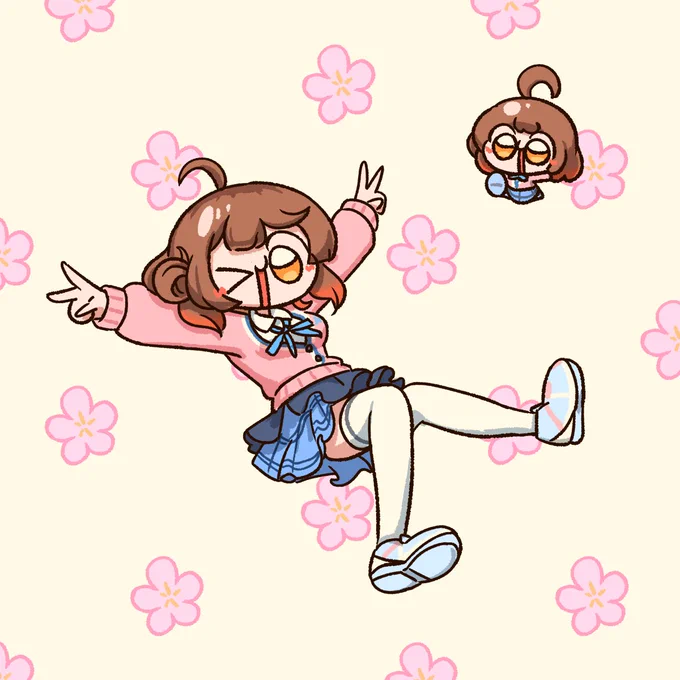 Commission drawing! Hanami Ume from Gakuen Idomaster! Thank you for commission with me!