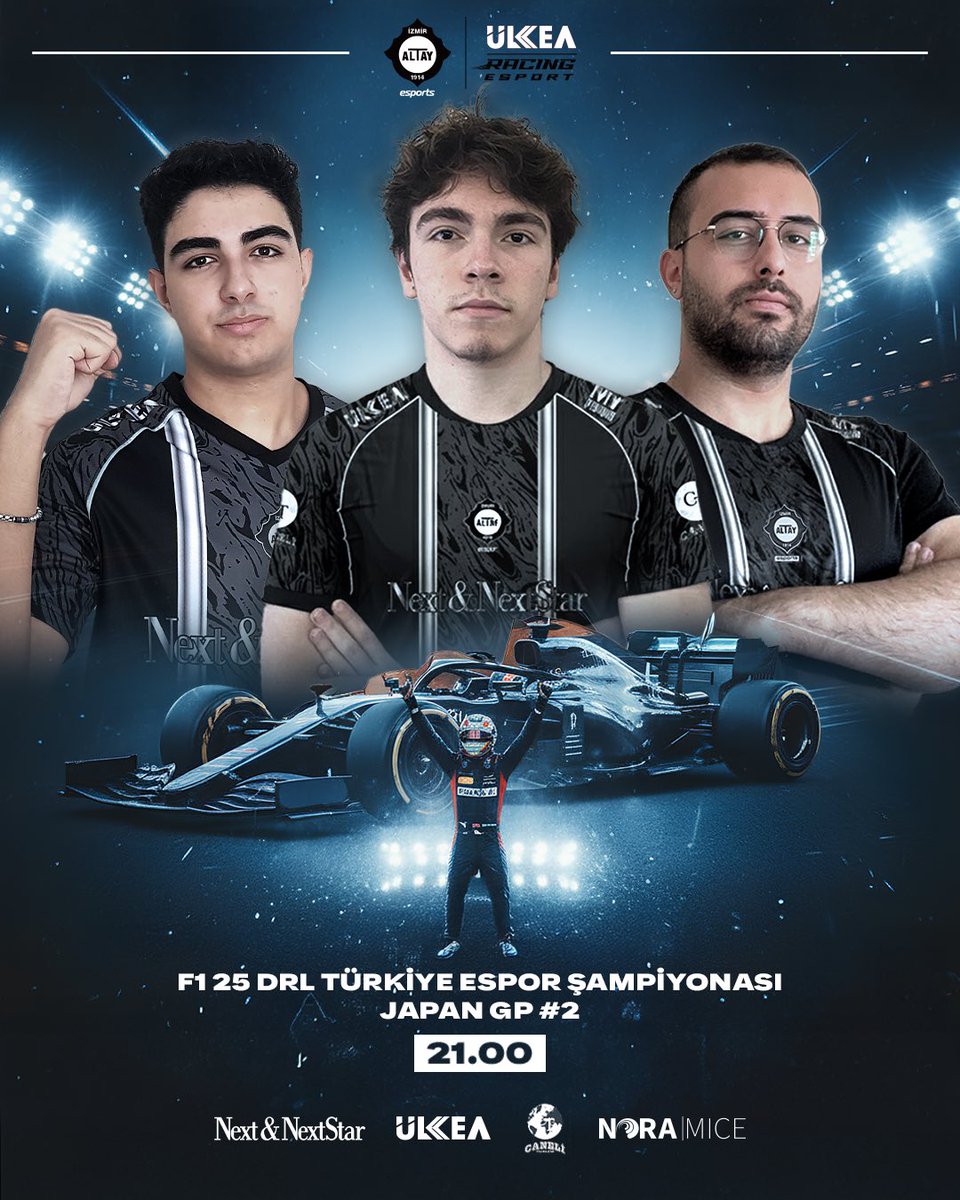 Pistin tozunu almaya geliyoruz.

Altay ÜLKEA Racing Takımımız F1 25 DRL Türkiye Espor Şampiyonası’nda Japan GP’de mücadele edecek. 

🏎️ Pilotlarımız: Efe İşken - Emre Demir - Deniz Çakmak
🕙 21.00

Başarılar takım! 🖤🤍

#BüyükALTAY