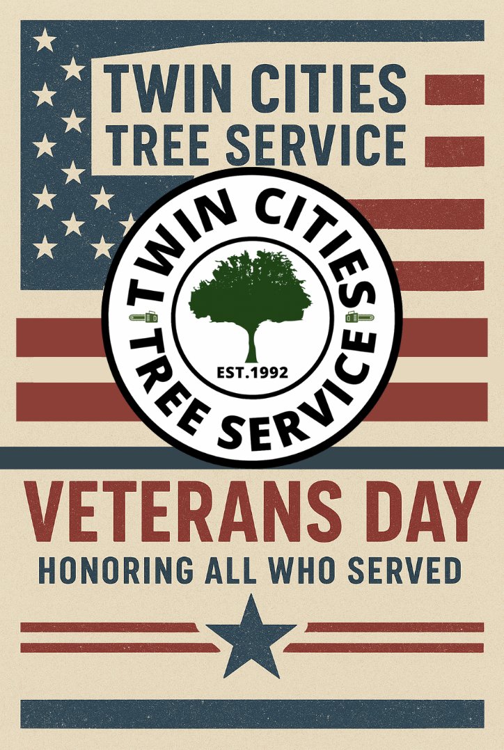 TwinCities_Tree's tweet image. From our team at Twin Cities Tree Service, thank you to all the veterans who have protected our freedom and our future. 📷📷 #VeteransDay #SupportOurVeterans #TwinCitiesTreeService