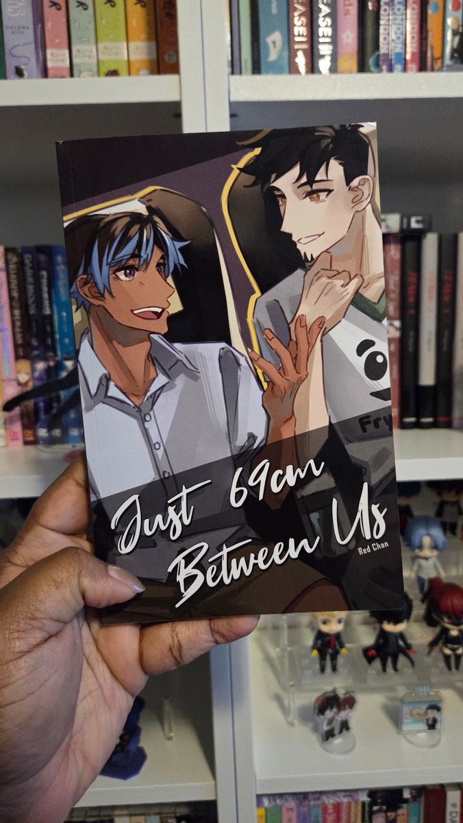 BlerdyOtome's tweet image. I was so confused when I got a package from Australia... So imagine my surprise when I saw it was my copy of Just 69cm Between Us from @WitPop! I can't wait to read this!