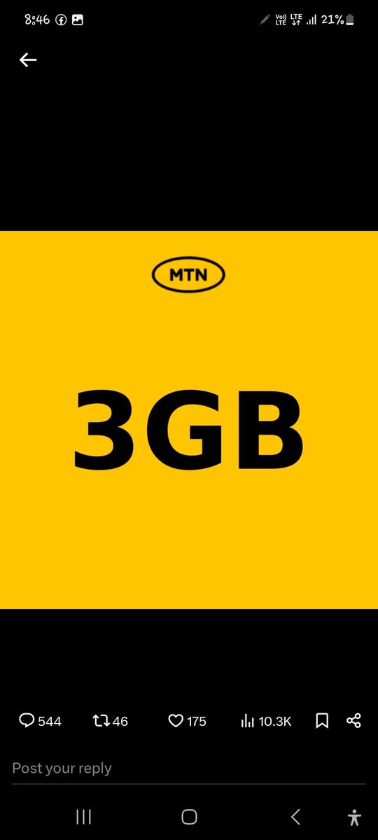 ga_himself's tweet photo. @mtnug There u go,,,,,, am waiting for my 3GB. Btw u can even decide to double it💃💃💃💃💃💃💃 https://t.co/A5Pm9owmft