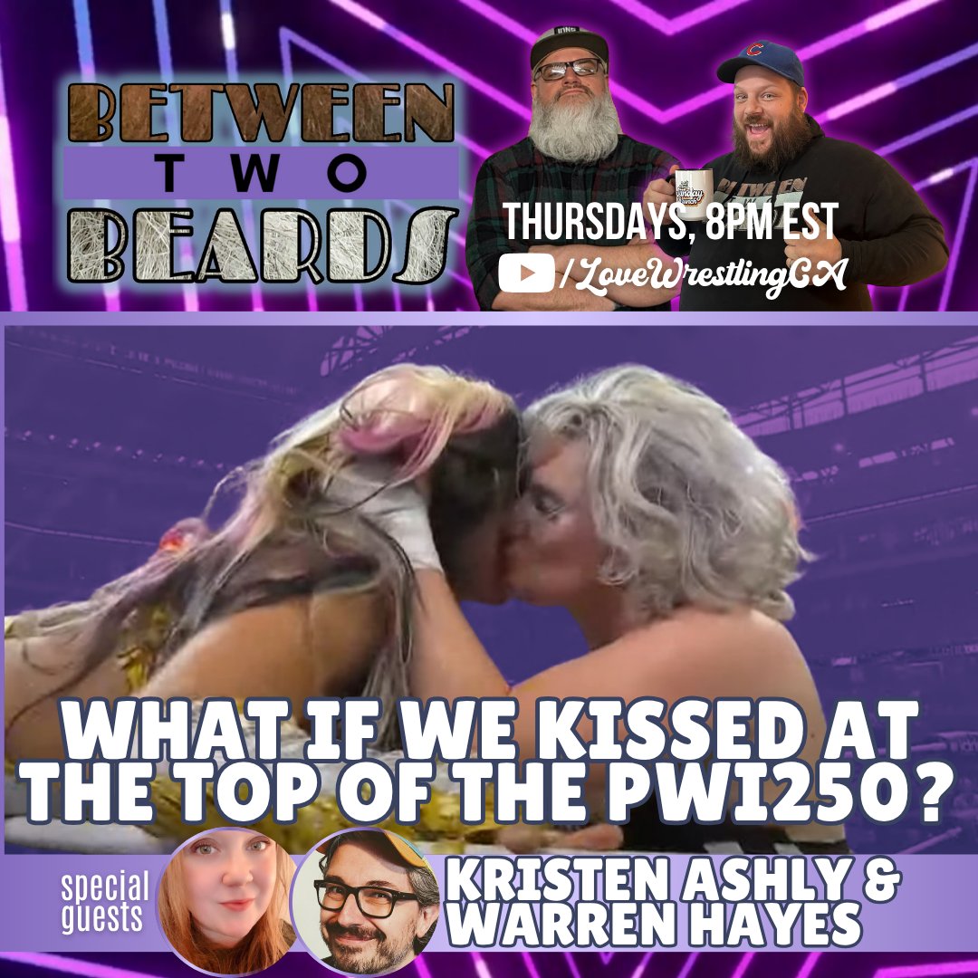 What if we kissed at the top of the #PWI250?

JPJ &amp; Pluggo welcome <a href="/KristenAshly/">Kristen Ashly</a> &amp; Mr. Warren Hayes to share insight on the curation of this year's list from <a href="/OfficialPWI/">PWI (Pro Wrestling Illustrated)</a>!

THURSDAY 8PM EST - YouTube - Twitch