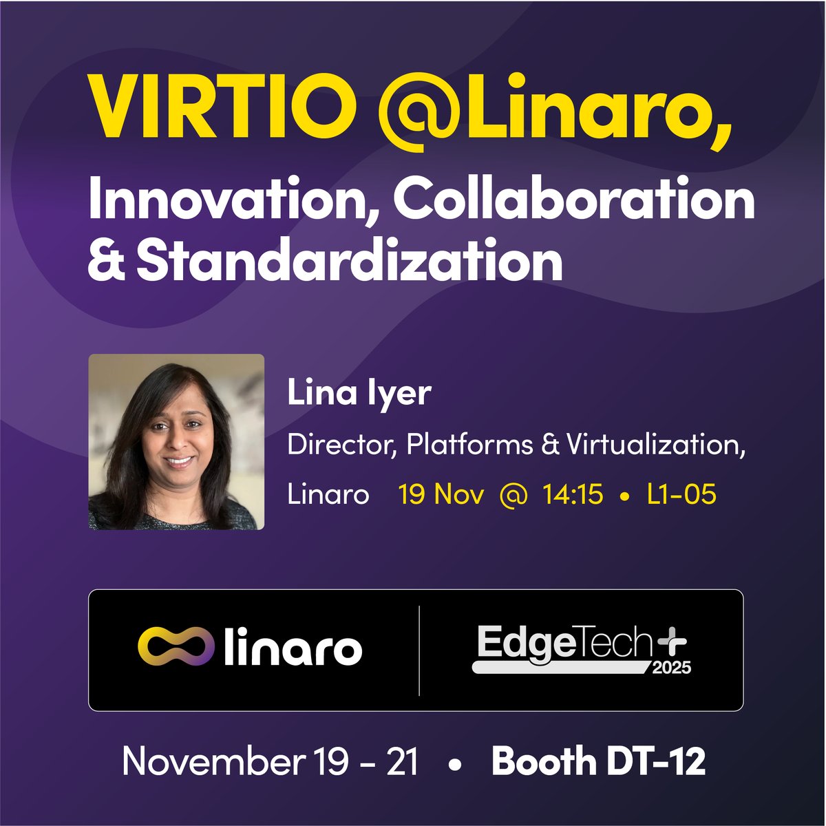 LinaroOrg's tweet image. At EdgeTech 2025, Linaro will present how VirtIO innovation, developed in partnership with Panasonic, is transforming connectivity across automotive and mobile systems.

Join the conversation ⚡️

#EdgeTech2025 #VirtIO #Linaro #AutomotiveInnovation #OpenSource #ArmEcosystem