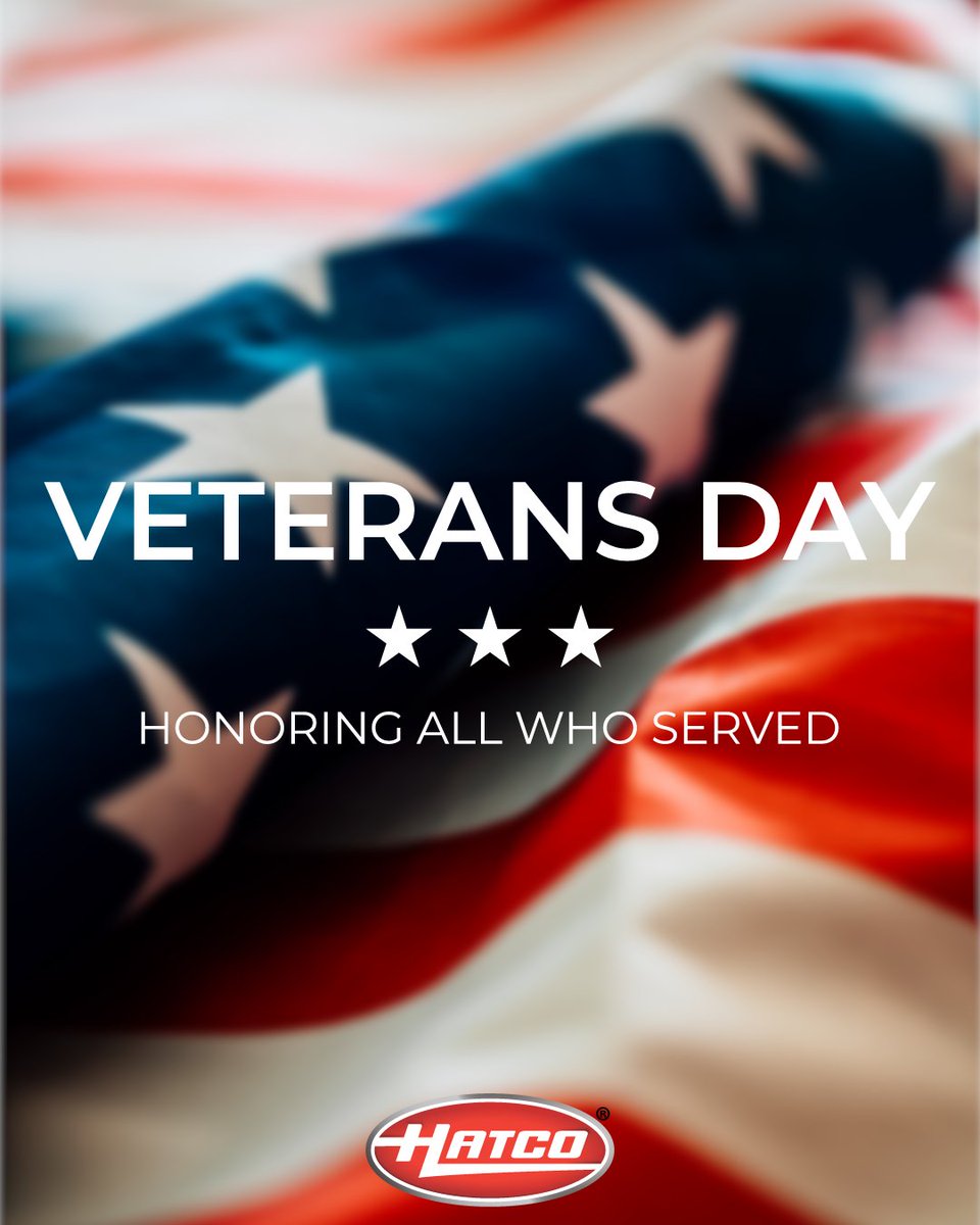 Today, we honor the brave men and women who have served, including those within the Hatco family. We are eternally grateful for your courage, service, and sacrifice. 🇺🇸