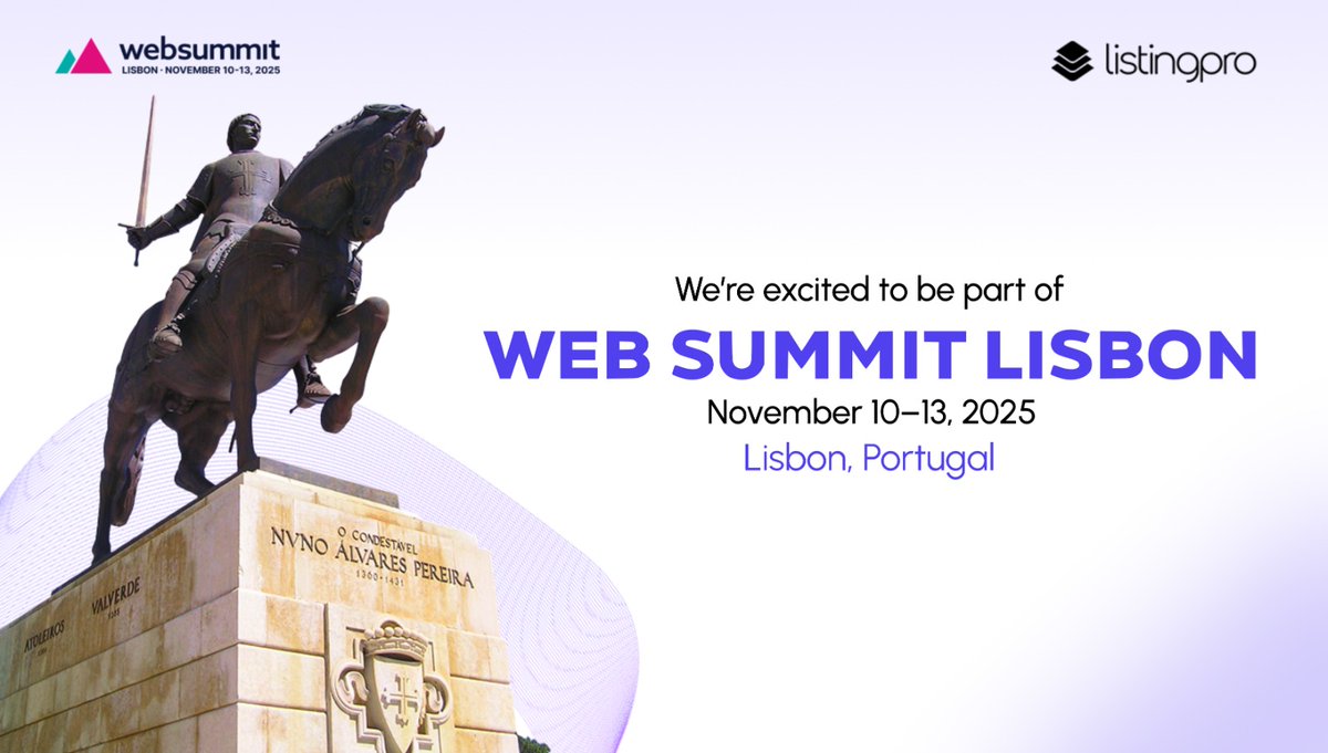 Exciting News from ListingProWP! 🚀  

We are  joining the Web Summit 2025 in Lisbon — one of the world’s leading technology conferences.   

📌 Lisbon, Portugal  

🗓 Web Summit 2025

#WebSummit #Listingpro #Innovation #Networking #TechLeaders #Lisbon2025 #FutureOfTech