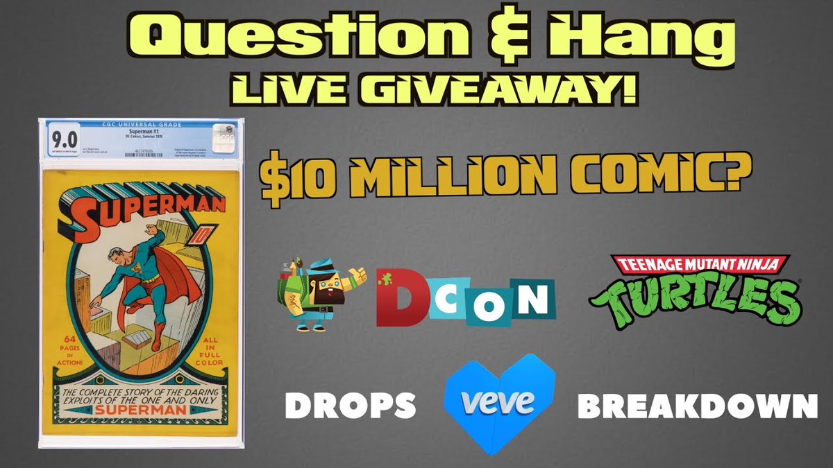 🚨VEVE LIVE GIVEAWAY🚨

Join us LIVE TODAY @ 3pm PST as we discuss and answer your questions about collectibles! From digital to physical collectibles, we’ll cover it all in our Q &amp; Hang livestream.  

In this episode, we'll be giving away a <a href="/veve_official/">VeVe | Digital Collectibles</a> digital collectible,