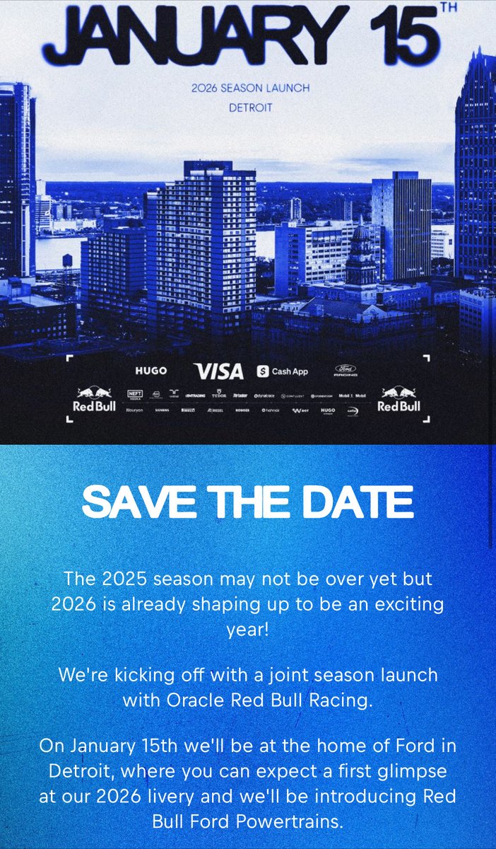 NickPoelstra's tweet photo. 2025 still ongoing but first liverly launches for 2026 already confirmed for @redbullracing &amp; @visacashapprb.
@ErikvHaren https://t.co/ucxTnIH4V7