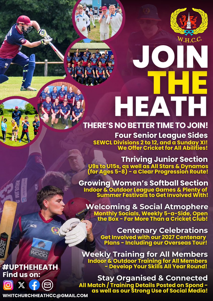 wh_cc's tweet image. 𝑱𝒐𝒊𝒏 𝒕𝒉𝒆 𝑯𝒆𝒂𝒕𝒉!

Why wait until the summer to join? 

We have plenty to get involved with throughout the winter at WHCC! 👀 

Whether you’re an experienced cricketer looking for a new challenge, or a total beginner - we’ve got a place for you at WHCC! #UpTheHeath