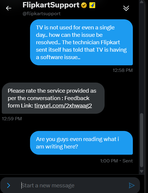 reshupandey's tweet photo. @flipkartsupport @FlipkartStories Seriously. Is this just a chatbot? @jagograhakjago @ConsumerHelpBBR Can you please help? https://t.co/I0NOr54PhS