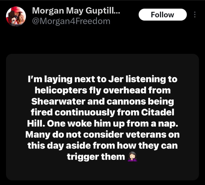 Canada's premier veteran spent this Remembrance Day taking a widdle baby nap wif his girlfriend getting scared by helicopters. Kabul kitchen duty must have been awful 😂😂😂