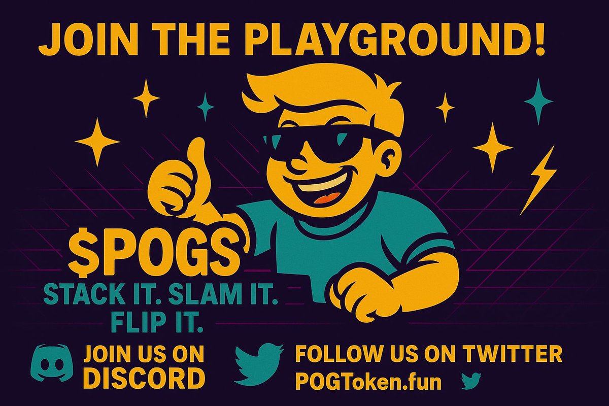 POGToken's tweet image. The 90s playground is back. Stack it. Slam it. Flip it. 💥
$POGS is live on Solana — nostalgia meets blockchain.
CA: HrtWvAAs2gJTsb86odhvPmQesSUKptZptqiPiCZdpump
👉 POGToken.fun

Hashtags:
#POGToken #POGS #Solana #Crypto #MemeCoin #RetroReborn #Web3