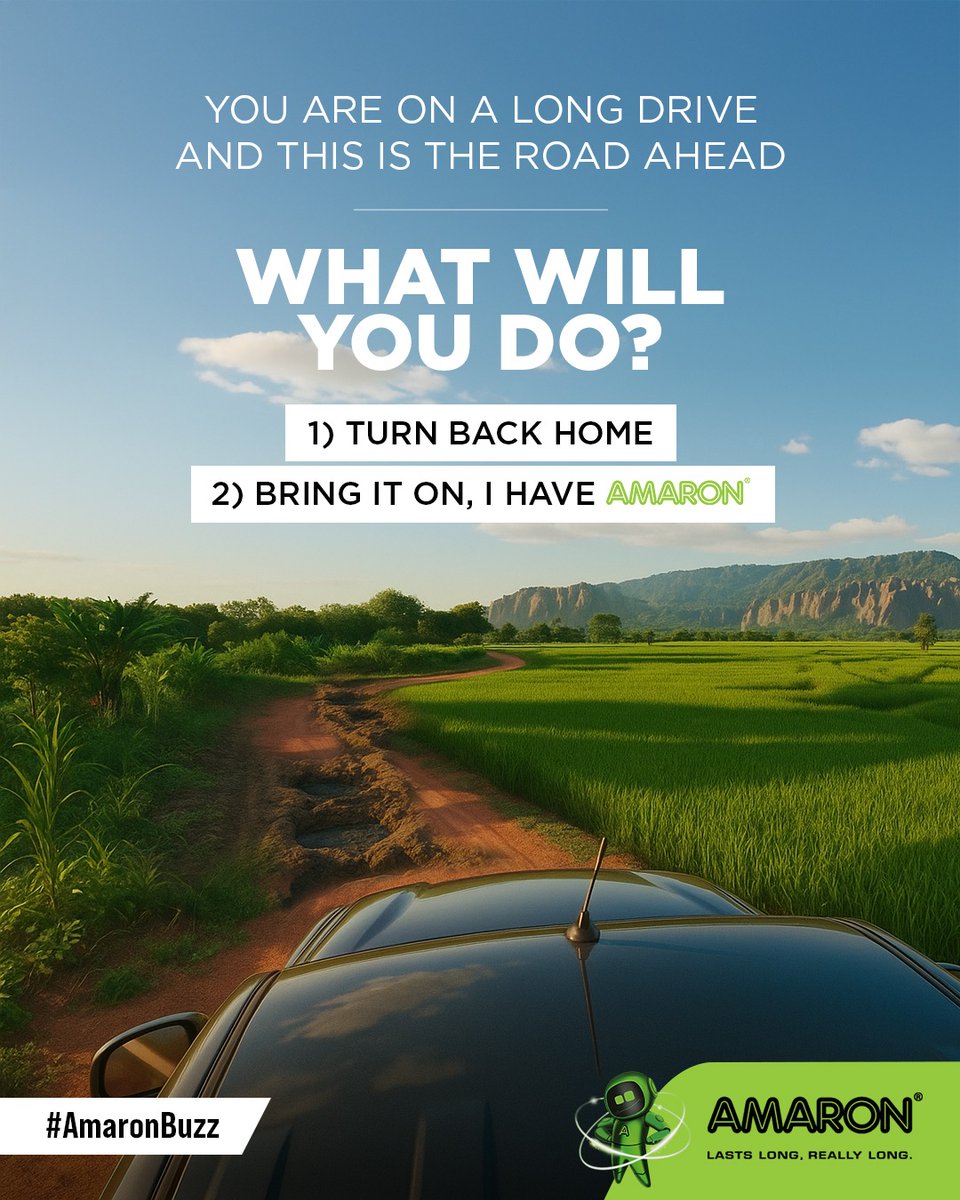 amaronofficial's tweet image. Because real power doesn’t stop when the journey gets tough. It begins there.

[Car battery Amaron, strong crank battery, 4-wheeler vehicle battery, Best battery India]

#Amaron #CarBattery #DriveStrong #AmaronBuzz