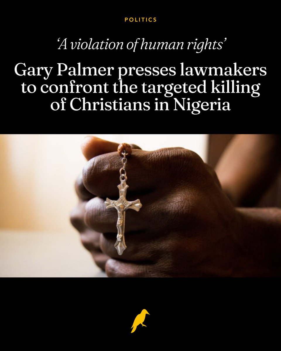 .<a href="/USRepGaryPalmer/">Gary Palmer</a> is helping sound the alarm over the persecution of Christians in Nigeria.

Palmer cosponsored a resolution in the U.S. House of Representatives last week condemning the ongoing persecution of Christians in Nigeria and supporting President Donald J. Trump’s