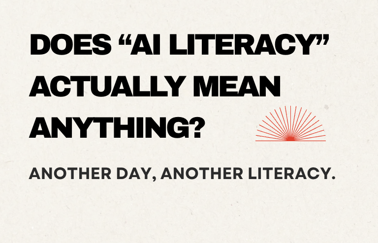 When everything becomes a literacy, the word stops meaning anything. Link in reply ⬇️