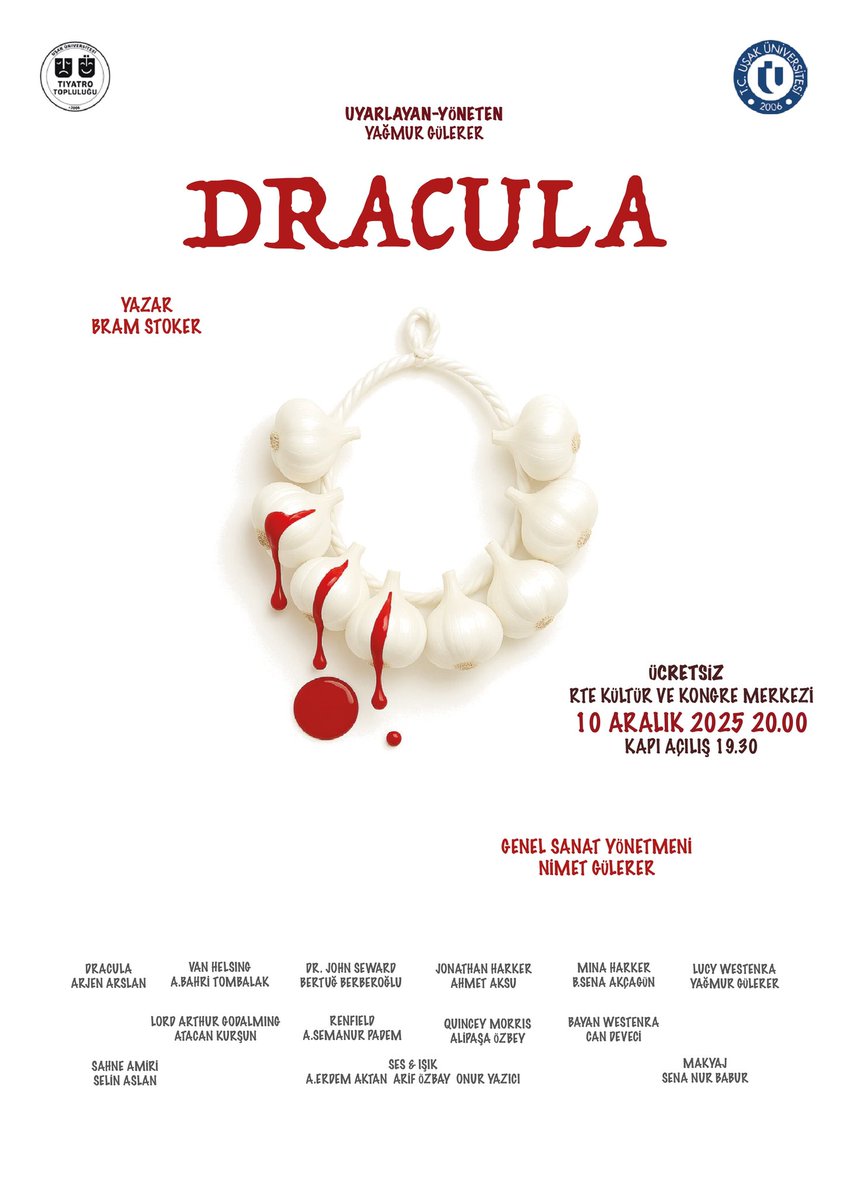 10 Aralık'ta yeniden sahnedeyiz ♥️ Son bir defa daha Mina Harker♥️