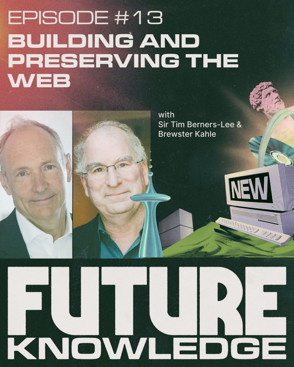 From the first web page to today’s sprawling internet, the web has reshaped how we live, learn &amp; connect. 🌐
Hear Sir @TimBerners_Lee &amp; @Brewster_Kahle on the Future Knowledge #podcast discussing the web’s explosive growth &amp; why preserving it matters for generations to come.

🎧