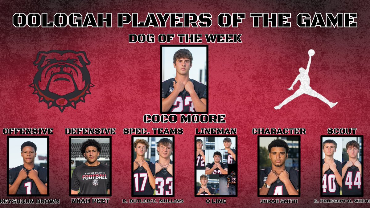 Oologah players of the game #WagonerFootball