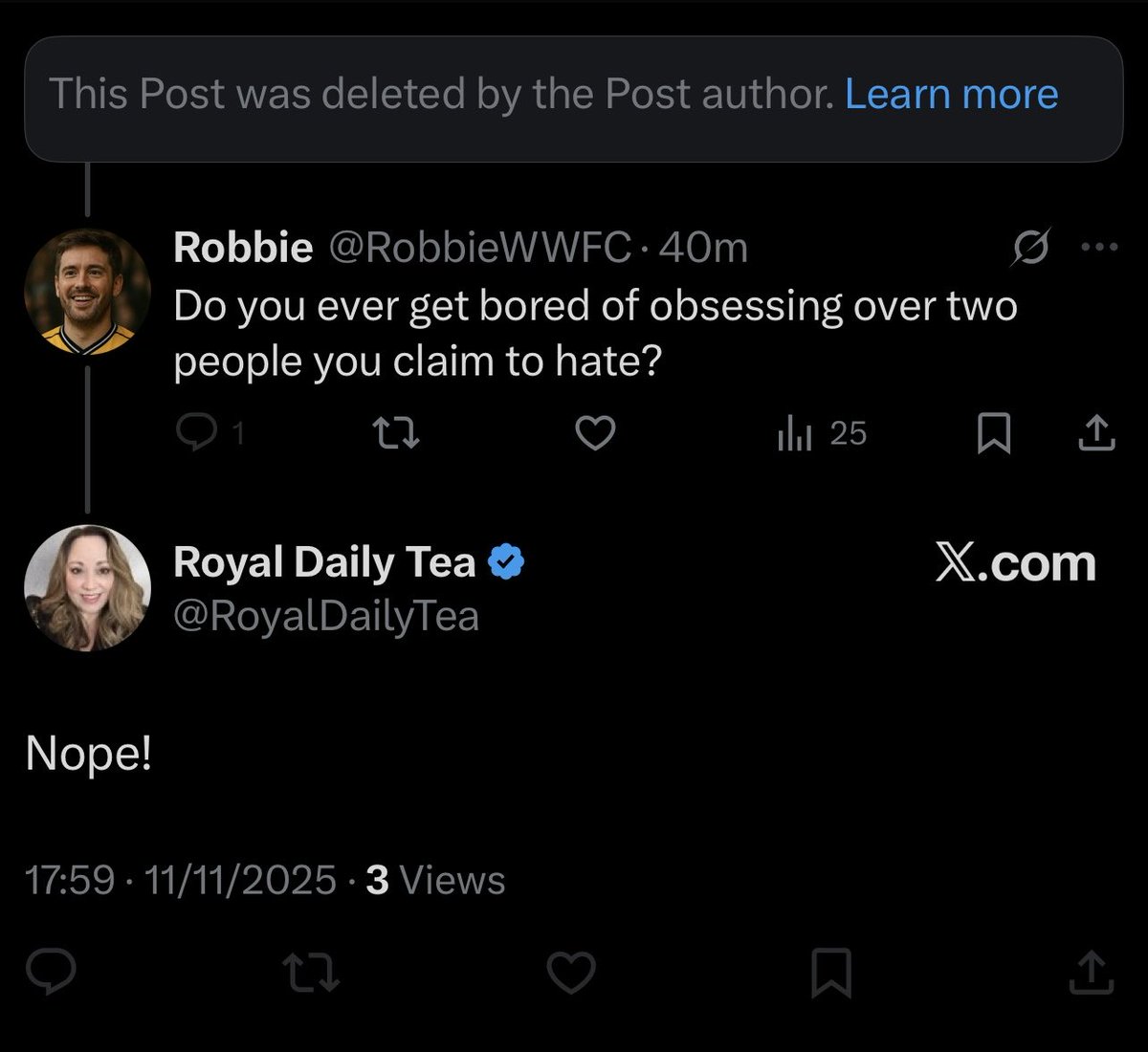 RobbieWWFC's tweet image. Well…at least she was honest before she blocked me 😂