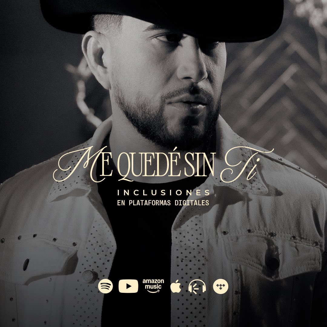 🎶 “Me Quedé Sin Ti” ya está disponible en las principales playlists de música mexicana 💛
Escúchala en tu plataforma favorita 🎧.

Aquí te dejamos el link: links.altafonte.com/elbebeto_meque…

#ElBebeto #MeQuedéSinTi #ANVALMusic #anval