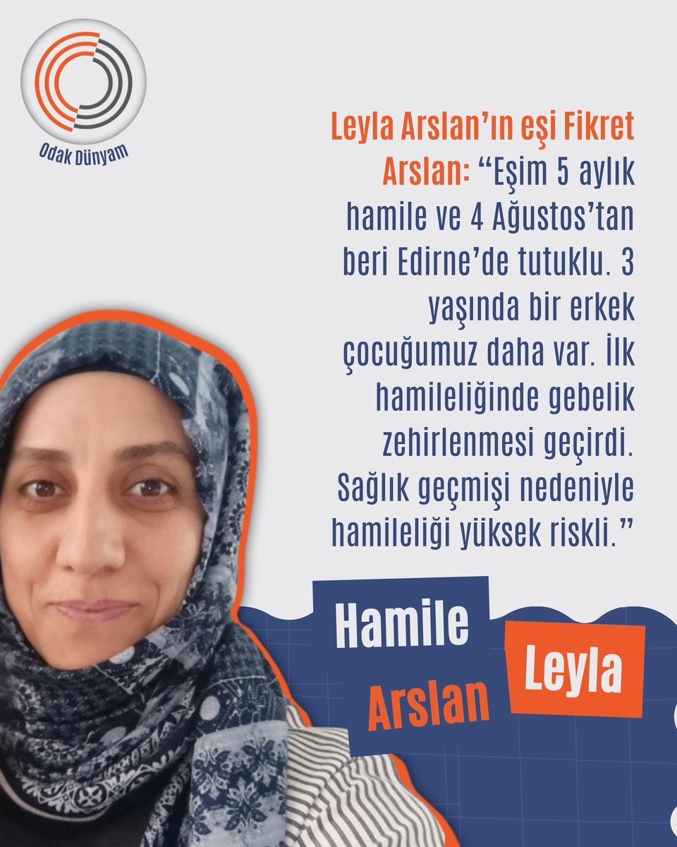 odakdunyam2's tweet photo. Hamile tutukluluk, anne ve doğmamış bebeğin sağlığı açısından tıbben sakıncalı bir durum olduğu halde Edirne Cezaevi’nde biri 5, diğeri 7 aylık hamile iki kadın tutuklu bulunuyor.

Leyla Arslan ve Nazife Karakoç derhal tahliye edilmeli.

TutsakHastalara Özgürlük https://t.co/mVCUc7fsGt
