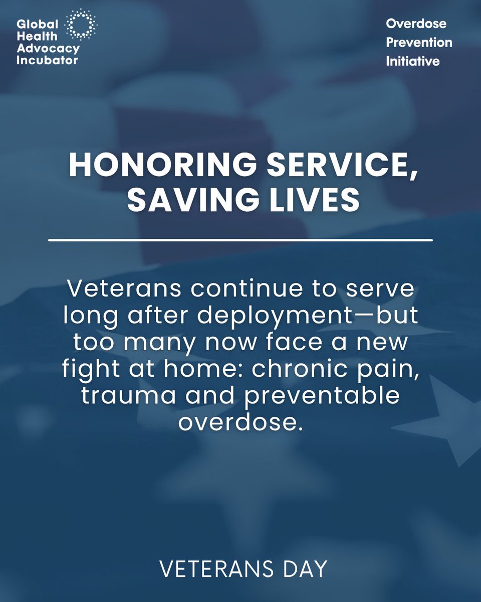 ActionForOD's tweet image. This #VeteransDay, we honor those who served and remember too many still fighting at home.
&amp;gt;Overdose deaths among veterans rose 53% since 2010; 93% involve #opioids.
&amp;gt;Homeless vets face 10× higher risk.
No one who served should be lost to a preventable overdose. #EndOverdose