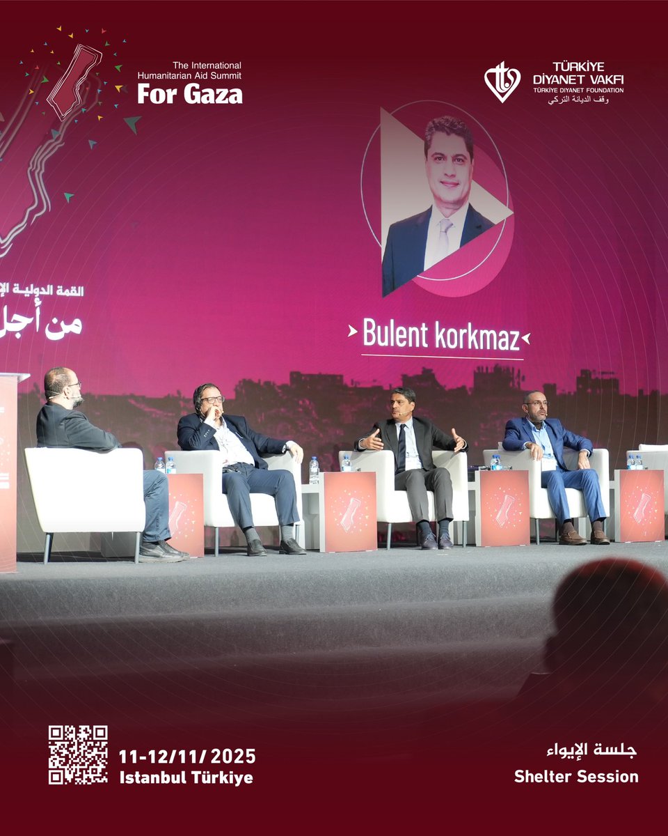 Shelter Session : Supportive solutions and forward-looking insights to strengthen humanitarian shelter responses for Gaza.

#Summit_for_Gaza #IHASFG #GazaCallsUs #Istanbul