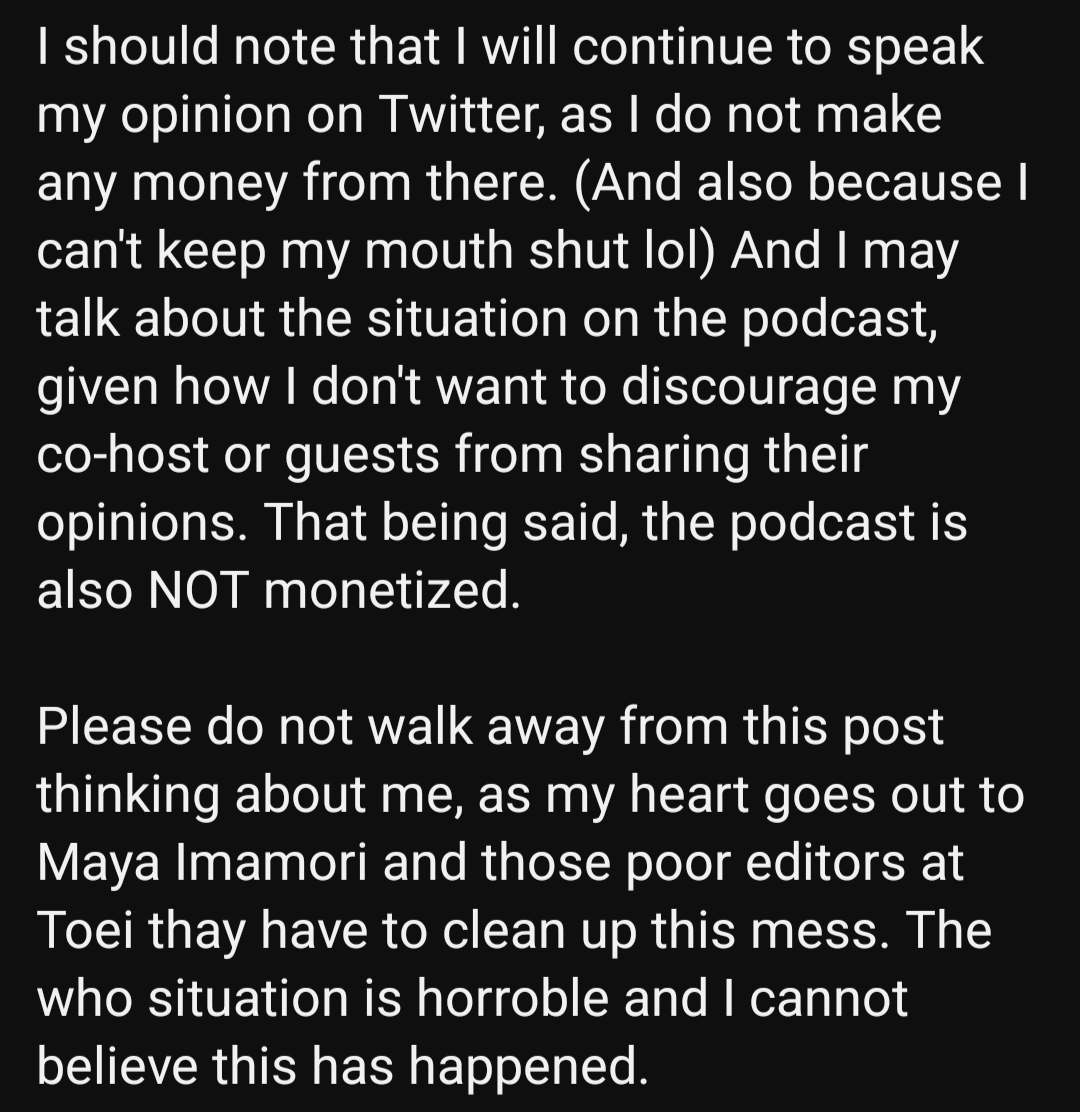 Channel update, and final thoughts on the Gozyuger situation: