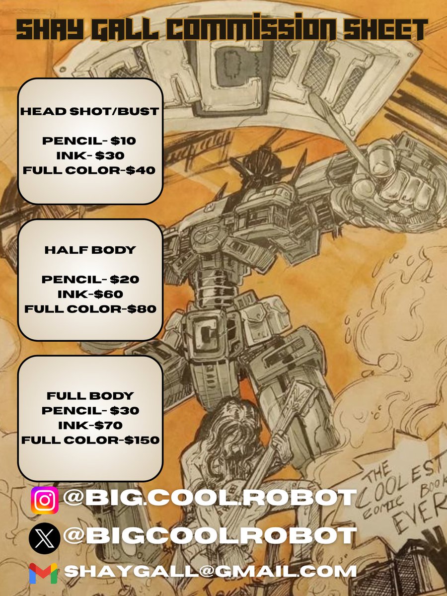 BigCoolRobot's tweet image. COMMISSIONS ARE OPEN!!!