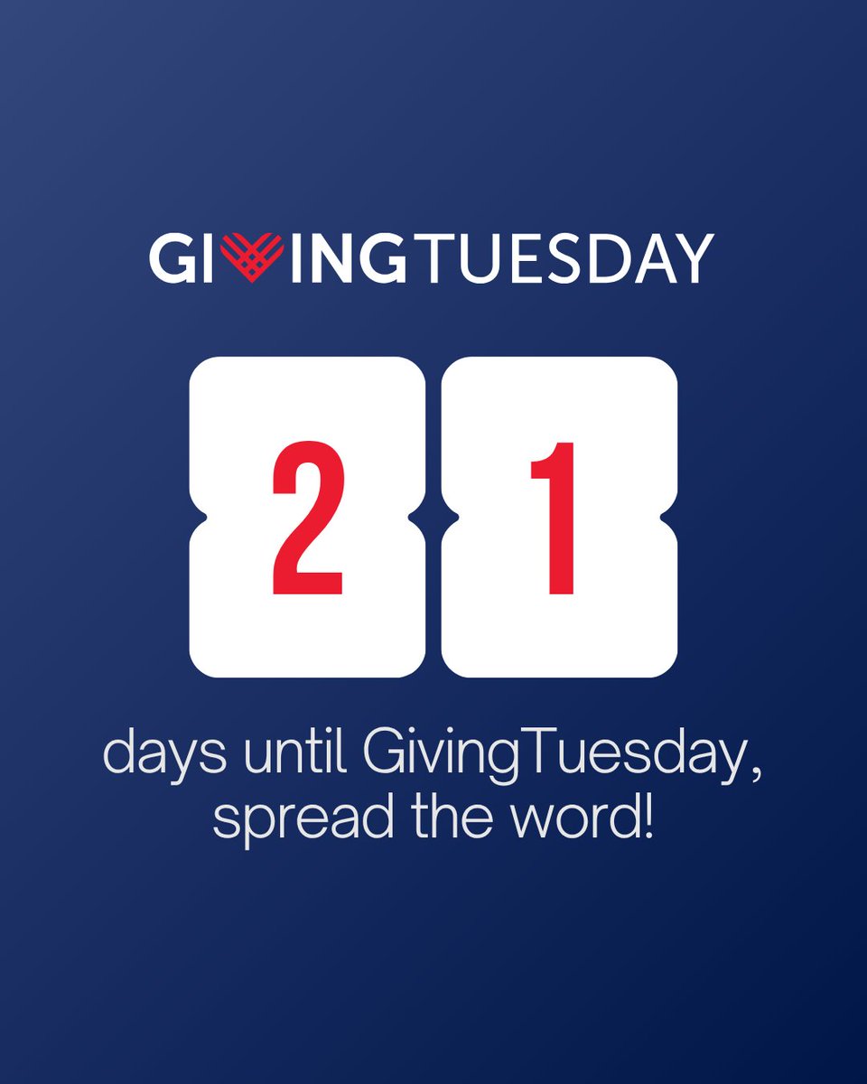 GivingTuesday's tweet image. Three weeks. 

Are you ready for it? 

#GivingTuesday