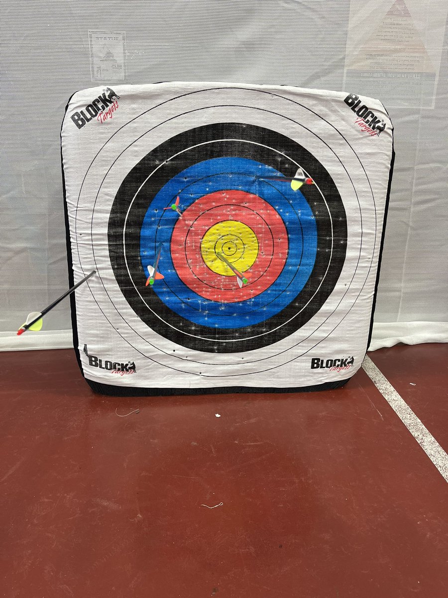 When the gym is empty and no parents stop in during parent teacher conferences….. you finalize your archery unit of course! Couldn’t resist a little 🎯 practice. 

Excited to bring the NASP program to my school this spring. 🏹 🎯 #PhysEd #Archery #StayTuned