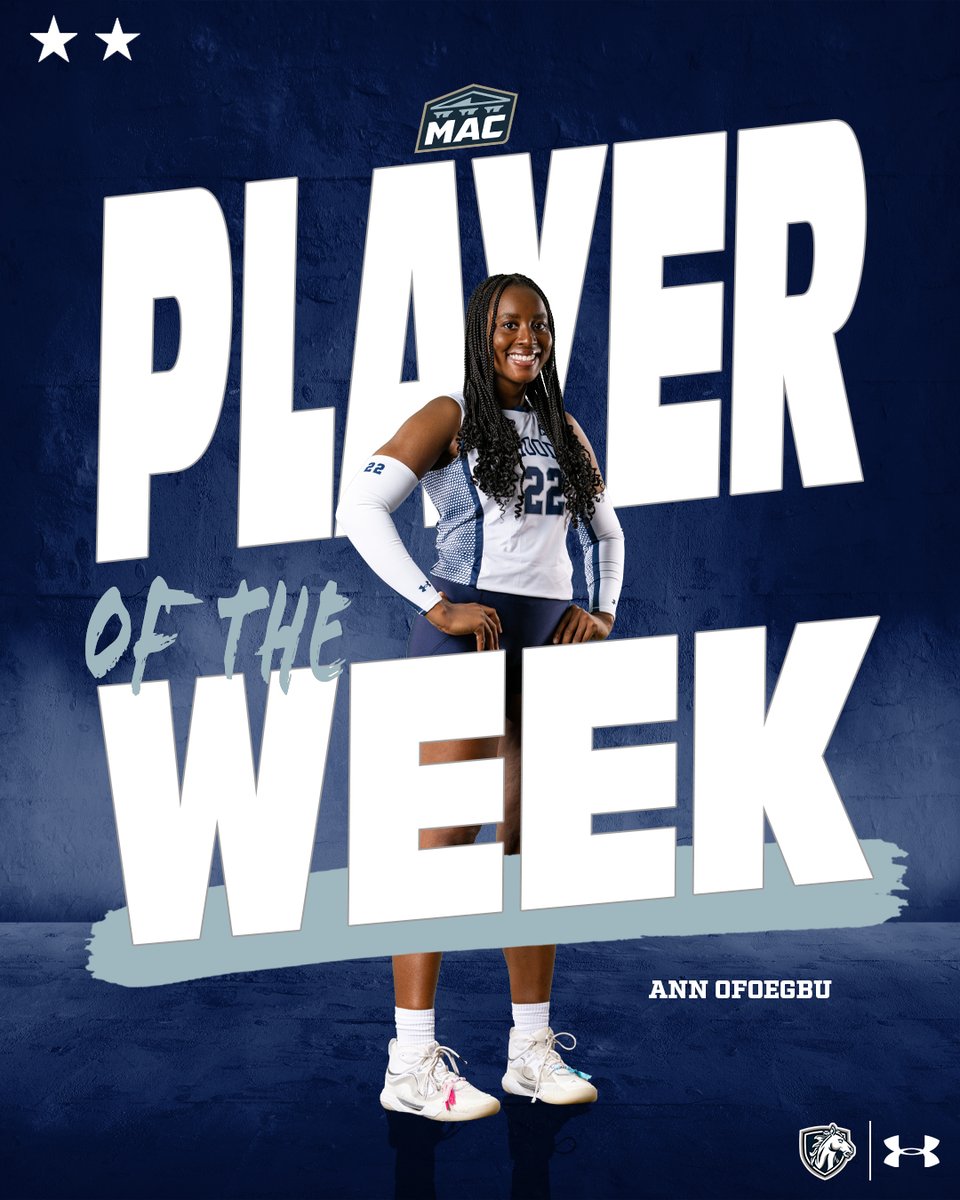 Senior Ann Ofoegbu earns MAC Commonwealth Offensive Player of the Week honors for the 2nd time this season!
She posted 26 kills, 13 digs, 2 blocks &amp; an ace vs. Widener, helping the Blazers clinch a playoff berth! 
<a href="/HoodVolleyball/">Hood College VB</a> 

#WeOverMe #BringYourBest #MACvb #d3vb #MACpotw