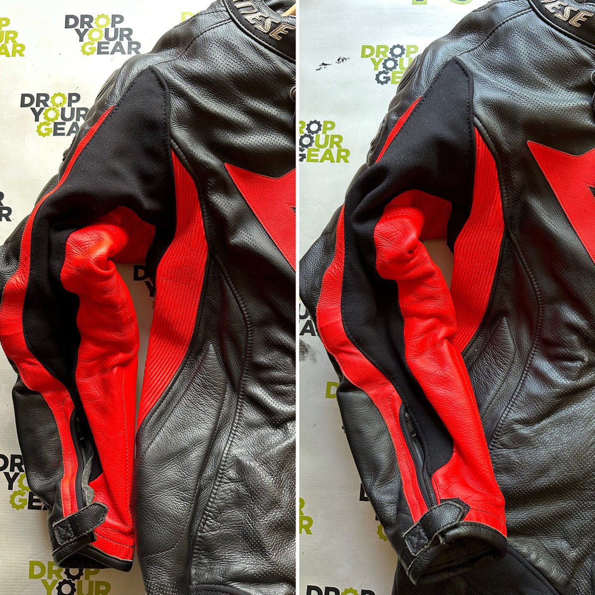 Hi all. 
Been a bit useless at the whole posting jobs I’ve done this year. 
Lots going on in the personal life, but that’s no excuse. 
Anywho, here I have a <a href="/dainese/">Dainese</a> suit that came in for a full valet inside and out and conditioning.